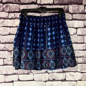 Ecote Blue, Green & Purple Fully Lined Skirt Size Large